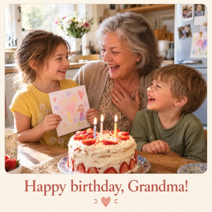 A postcard made from a birthday photo